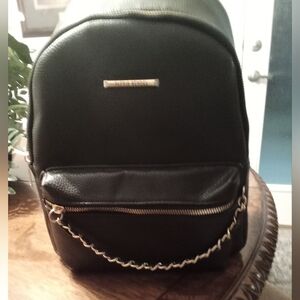 Nwot Alexis Bendel Black Backpack with Chain Detail